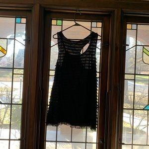 Razor back ruffle tank